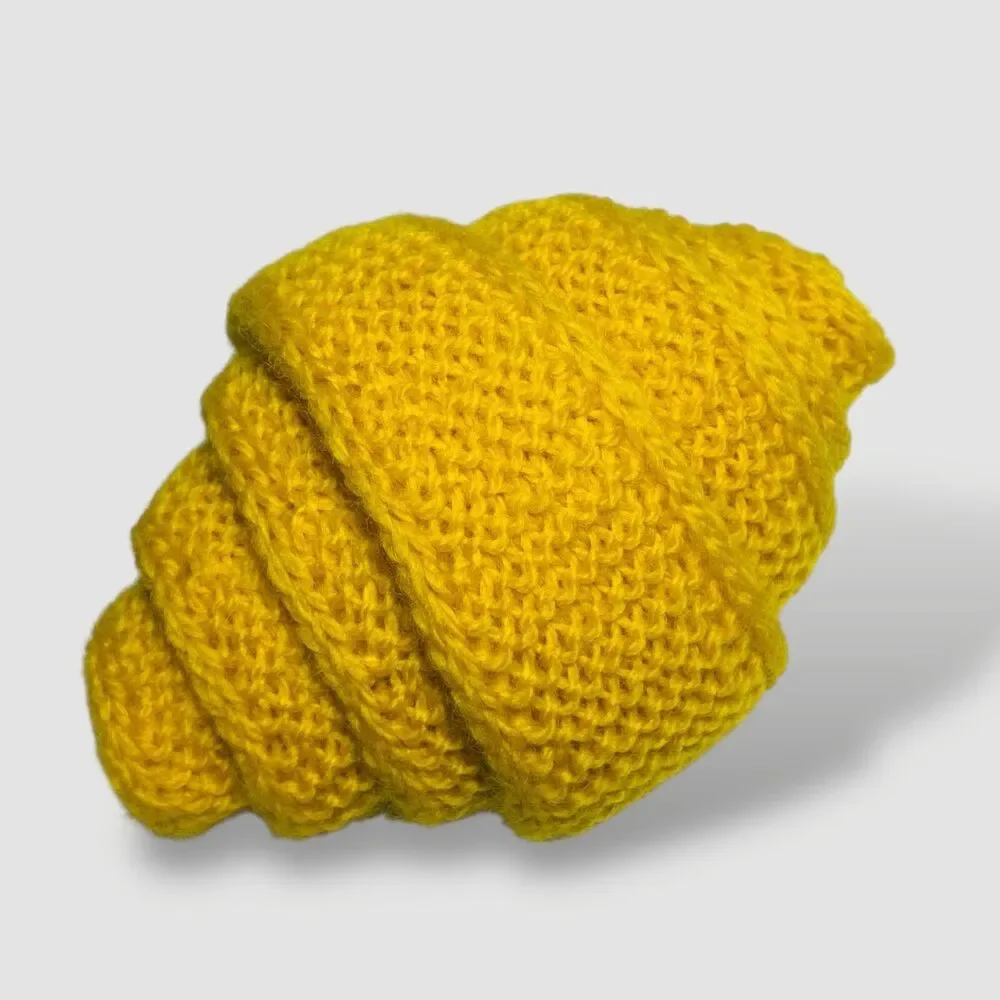 Sophie Scarf 100% Peruvian Wool Yellow Neck Warmer Neckerchief Hand Knitted